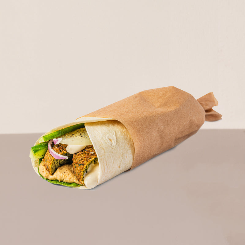 Green Pea Falafel Wrap