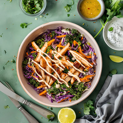 Tonkatsu Plant-Based Schnitzel Salad