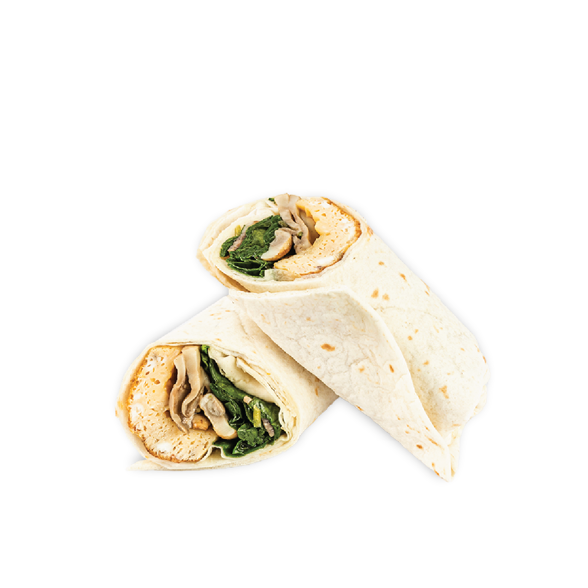 Egg, Mushroom & Spinach Wrap