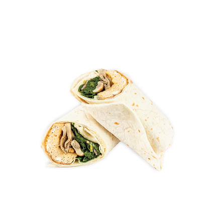 Egg, Mushroom & Spinach Wrap