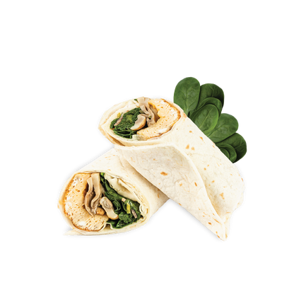 Egg, Mushroom & Spinach Wrap